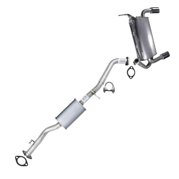 Resonator pipe muffler exhaust system kit compatible with: 2005-2008 infiniti