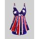 thumbnail image 1 of Tankini Talla Extra con Estampado Patriótico de Bandera de Estados Unidos Rosegal Vestidos casuales de talla grande, 1 of 5