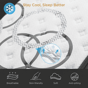 GREOO Full Mattress 14 Hybrid Mattress in a Box Gel Memory Foam and Pocket Springs with Motion Isolation, Medium Firm, Pressure Relief, CertiPUR-US® Certified Inner Foam
