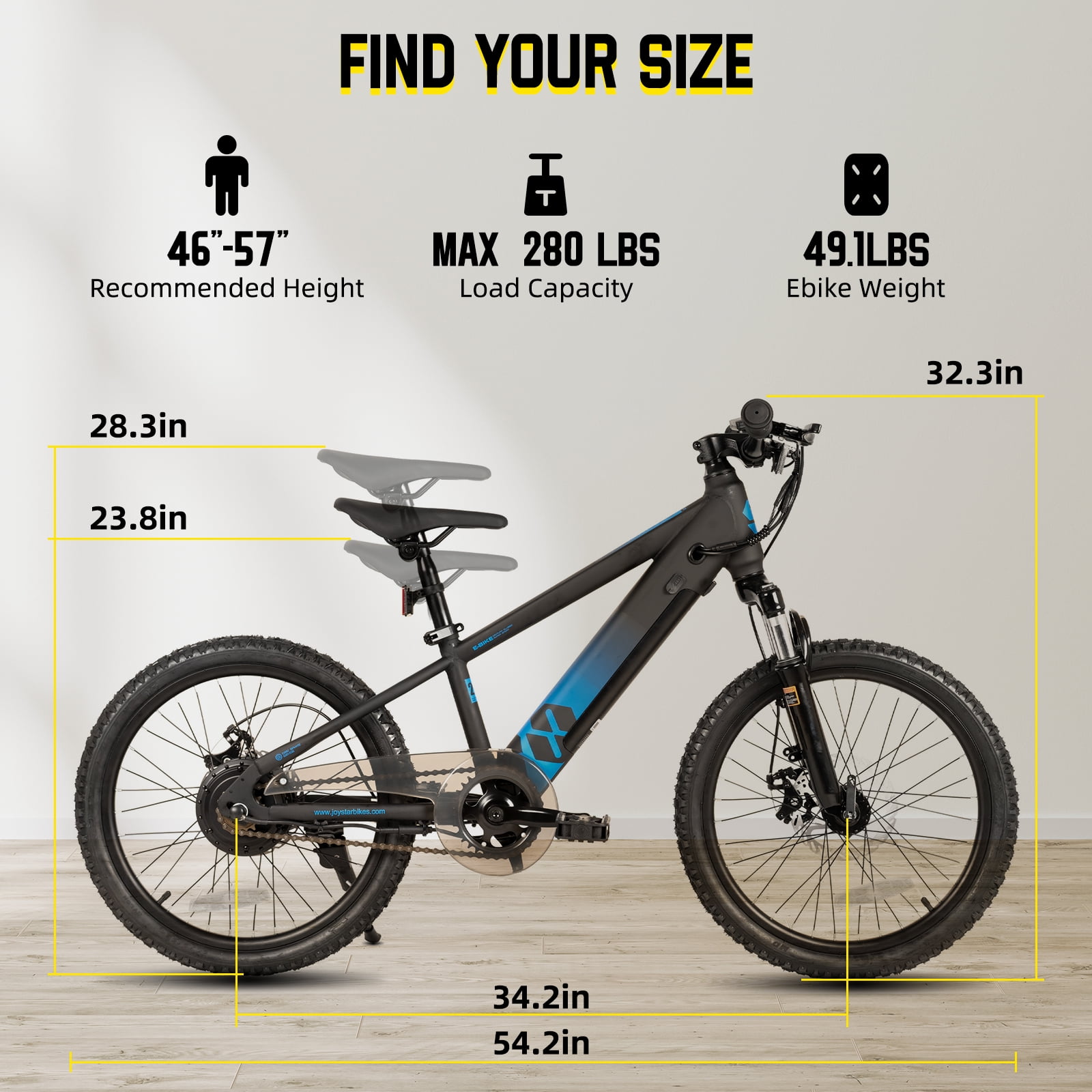JOYSTAR Electric Bike for Teenagers, Ages 7+ with 250W Brushless Motor, 15 Miles 15MPH Electric Mountain Bicycle with Removable Battery, Multiple Colors