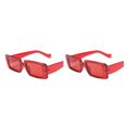 thumbnail image 2 of kurtrusly Monture Rectangulaire Légère Protection pour Style à la Mode Matériaux PC Lunettes Monture Rouge 2 Ensembles, 2 of 6