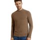 thumbnail image 1 of Suéter de punto térmico para hombre, camiseta de manga larga con cuello redondo, tejido con ácido hialurónico (Camel), 1 of 5