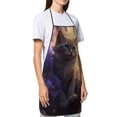 thumbnail image 4 of Sikiie Purple Flower Lazy Cat Aprons for Kitchen Cooking Aprons, Chef Apron for Men Women Chef, 4 of 7