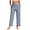 A-Light Gray9, variant on Yuanlong Womens Pants Solid Color Elastic High Waist Straight Tube Capris Pant Work Casual Bottom Smooth Stretchy Trouser