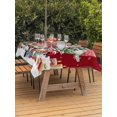 thumbnail image 2 of Outdoor Tablecloth with Umbrella Hole and Zipper, Red Truck Christmas Rectangle Table Cloth 60x120 Inch Waterproof Tablecloth, Gnomes Xmas Tree Snowflake Gifts Picnic Table Cover for Patio Camping, 2 of 7