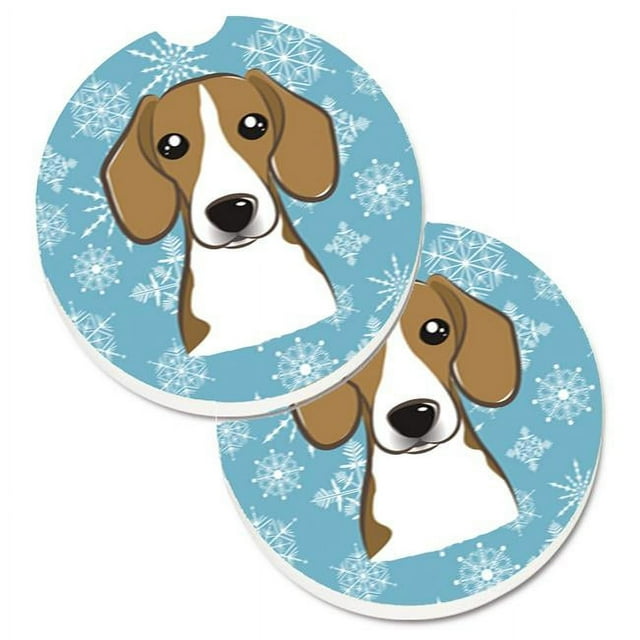 Caroline's Treasures Ensemble de 2 sous-Verres Absorbants Colorés en Forme de Flocon de Neige