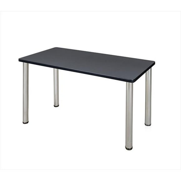 Regency MT4824GYBPCM 48 X 24 In. Kee Training Table - Grey & Chrome Post Legs