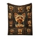 thumbnail image 2 of Manta de franela con diseño de Yorkshire Terrier, suave y acogedora, ideal para decoración del hogar, viajes, picnics, camping, cálida, regalo para amantes de los perros, material lavable., 2 of 3