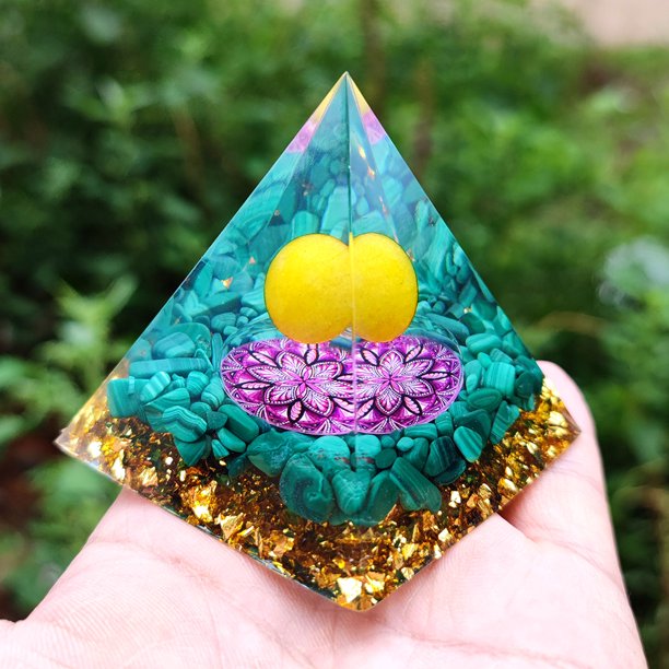 Pirámide de orgonita de 5 cm Heal Reiki Generador de energía de orgonita Piedra de cristal (G) Ndcxsfigh Nuevos Originales