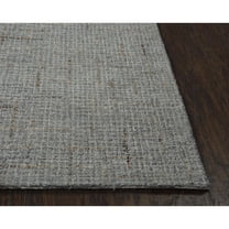 Alora Decor Zion 8'6" x 11'6" Checked/Solid Gray/Ivory Hand-Tufted Area Rug