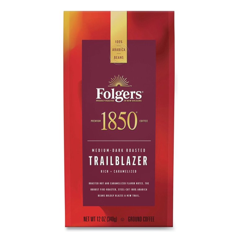 Coffee, Trailblazer, Dark Roast, Ground, 12 oz Bag, 6/Carton Coffee, Trailblazer, Dark Roast, Ground, 12 oz Bag, 6/Carton