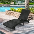 thumbnail image 5 of Ktaxon Adjustable Reclining Wicker lounge Chair Black Patio chaise, 5 of 8