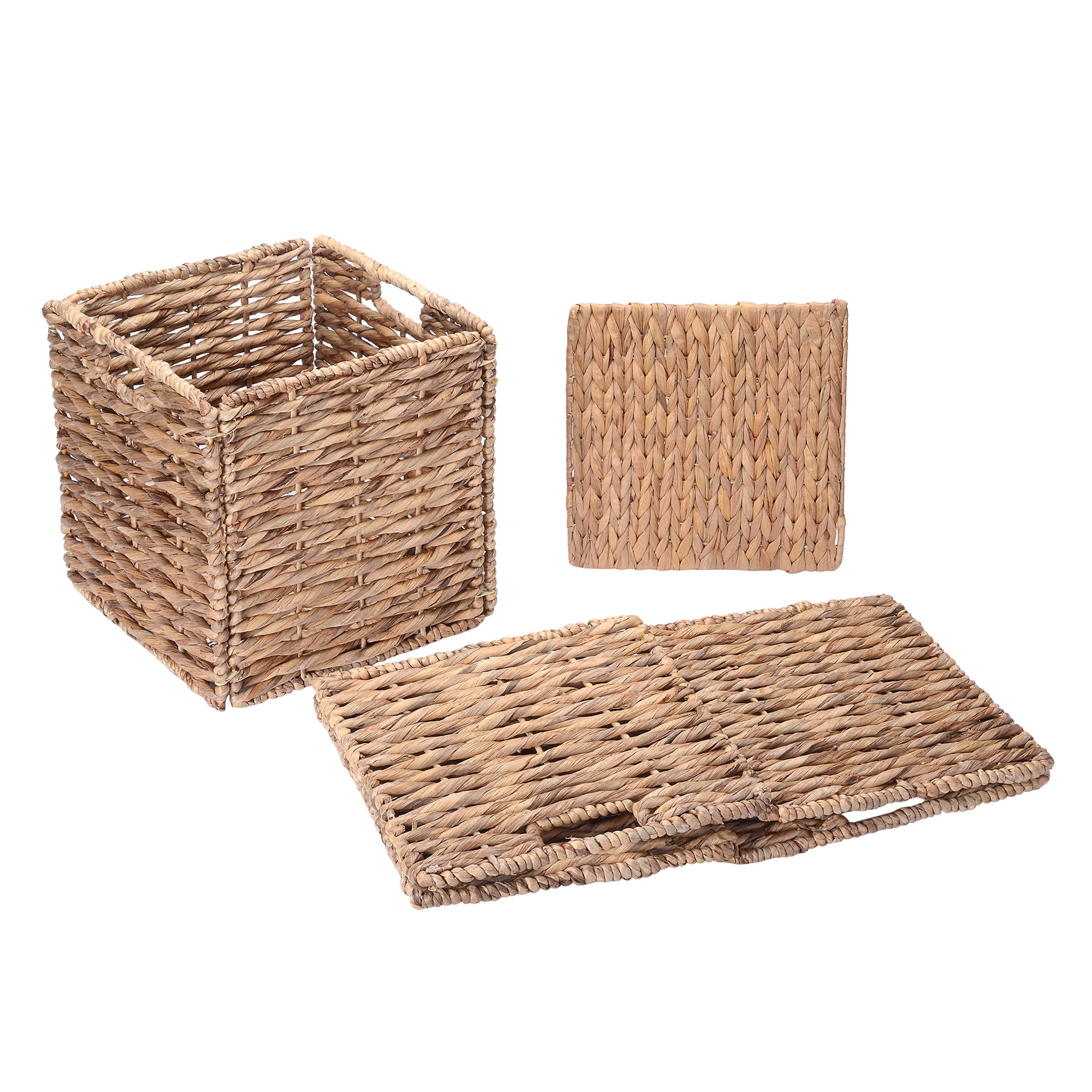 DTX International Water Hyacinth Storage Basket, Set of 2