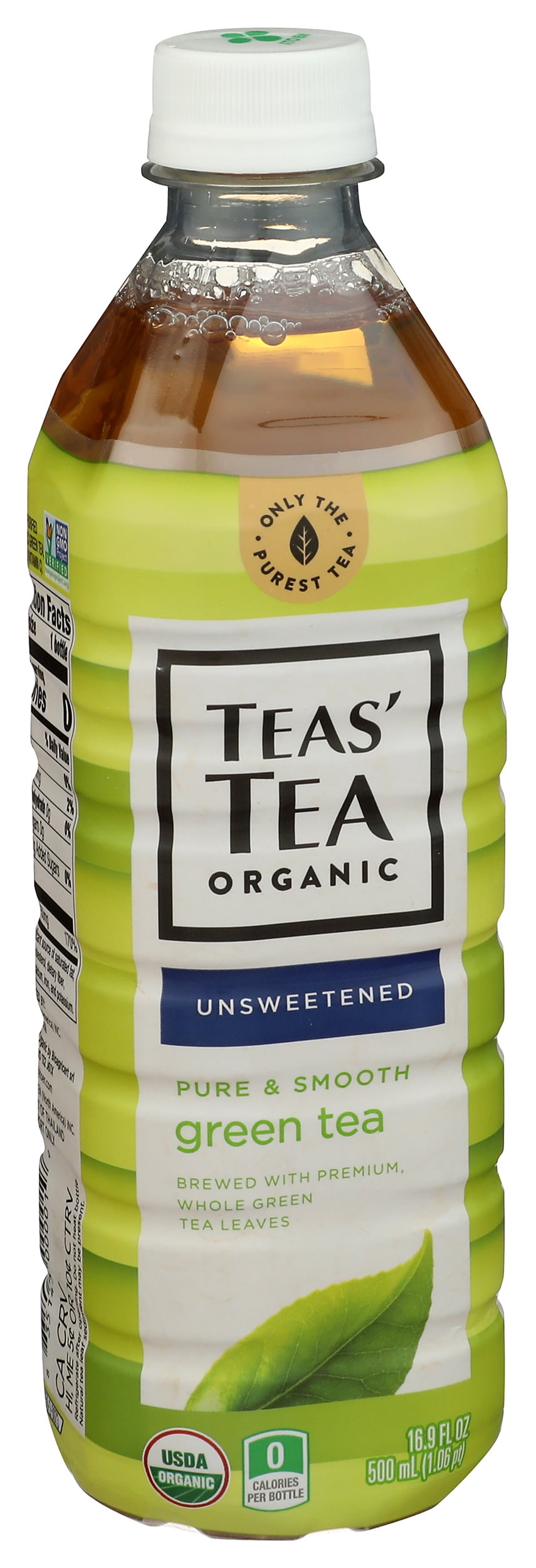 Pack of 12, Teas Tea Pure & Smooth Green Tea, 16.9 fl oz
