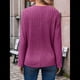 thumbnail image 5 of Camisa de Larga de Otoño para Mujer, Cuello en V, Jersey de Punto, Túnica, Camisa Formal Informal para Mujer Rosa Roja S, 5 of 7