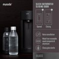 thumbnail image 2 of Nueva máquina de agua con gas Mysoda Glassy Design con botella de vidrio y plástico de 1 litro - Máquina de refrescos silenciosa de diseño nórdico con apertura de puerta corredera - No incluye cilindr, 2 of 5