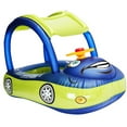 thumbnail image 3 of Inflatable Pool Float With Canopy  Car Shaped Swim Float Boat Baby Inflatable Pool Float With Canopy Thick PVC Car Shaped Swim Float Boat With Sunshade For Baby Kids Summer Beach, 3 of 7