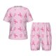 thumbnail image 1 of Fotbe Breast Cancer Awareness 1 Pijama Estampada de 2 Piezas para Niños – Ropa de Dormir de Manga Corta Cómoda para Niños y Niñas, Camiseta y Shorts de Algodón-Small, 1 of 6