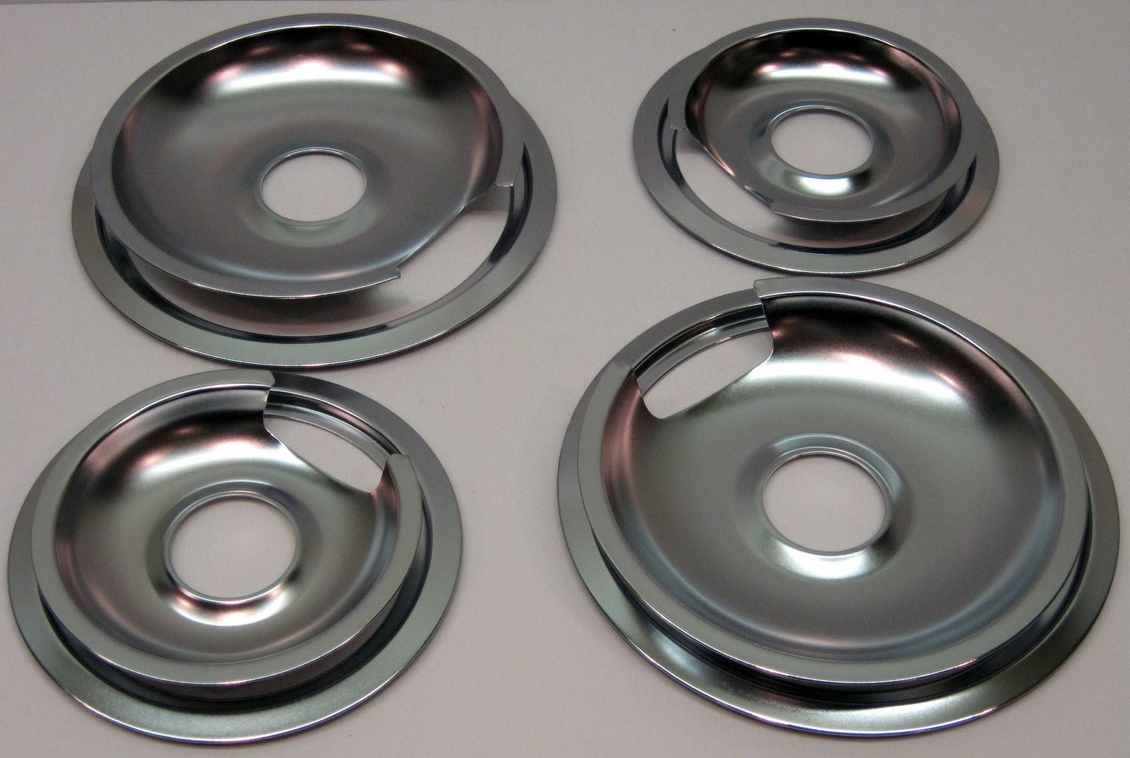 Drip Pans & Rings Set for Vintage GE and Hotpoint Ranges 2/6" & 2/8