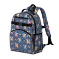 thumbnail image 2 of Unicorn and Wing Blue Pattern Backpack for School, Cute School Bag with Adjustable Shoulder Straps and Padded Back, 15.25"x11.5"x5.25", 2 of 5