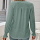 thumbnail image 4 of Camisa de manga larga para mujer, blusa tipo túnica con cuello en V, camisa de encaje de moda, 4 of 5