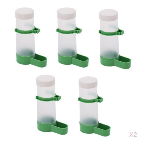 Comedero de Agua para Pájaros Sunnimix 10 X con Clip para Loros