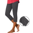 thumbnail image 2 of VBVC Women's High Waisted Stretchy Capri Leggings , Ladies' Solid Color Zip Hem Cropped Pants , Soft Casual Yoga Trousers For Women,Dark Gray,S-3XL, 2 of 8