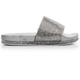thumbnail image 3 of Dakaela Womens Platform Sandals Rhinestone Slip on Slide Sandal Open Toe Beach Walking Slipper Shoes, 3 of 6