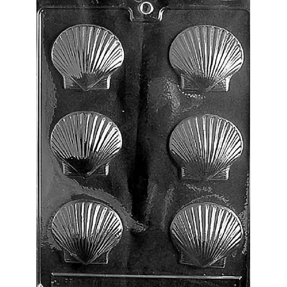 Grandmama's Goodies N002 Medium Shell Chocolate Candy Soap Mold with Exclusive Molding Instructions