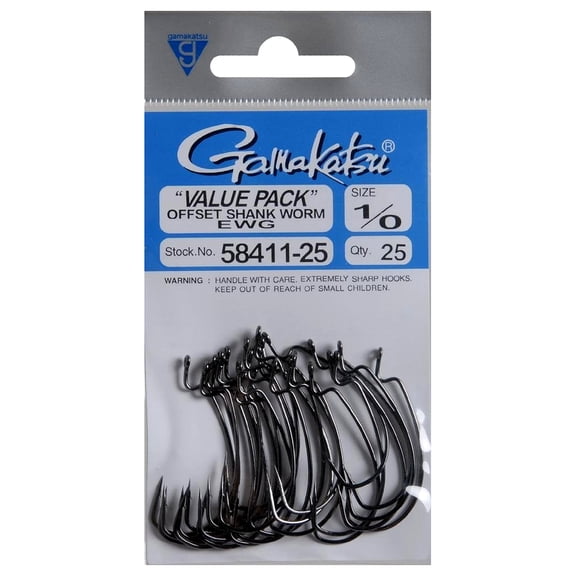 Gamakatsu Offset EWG1/0 NSB 25pk