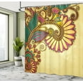 thumbnail image 5 of Ambesonne Floral Shower Curtain, Paisley Flowers Leaves, 69"Wx84"L, Multicolor, 5 of 5