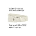 thumbnail image 3 of INSPIRE CHIC Women's Woven Waist Belts Dress Metal Buckle Wide Braided Belts White 129cm, 3 of 4
