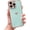 Mint, variant on Plating Heart Laser Aurora Matte Case for iPhone 17/16/15/14 Pro Max, Shockproof Non-Slip Slim Grip Cover with Rose Gold Heart Design