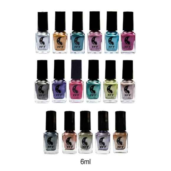 Vernis à Ongles Pelable Craney 17 Couleurs 6 Produits Longue Tenue Miroir Ongles Produits ml Longue Tenue Métal Miroir Couleurs Vernis Art des Ongles Vernis Gel