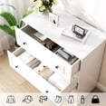 thumbnail image 2 of 3 Drawer Dresser for Bedroom, White Wood Dressers and Chests of Drawers, Wooden Table Top Storage Dresser for Living Room, Hallway, Enterway, Dressing Room, 2 of 10