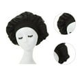 thumbnail image 4 of Gorro para dormir, capó para el cabello, capó ancho negro para dormir, capó para el cabello, respuesta rápida, 4 of 8