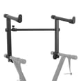thumbnail image 4 of Double Keyboard Stand Second Tier Electronic Organ Holder Rack | Portable Piano Stand Musical Instrument Rack with Adjustable Height, 4 of 4