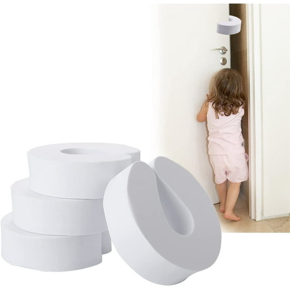 4 Pack - Door Stopper Finger Pinch Guards - Prevent Baby/Toddler Injuries with A Child Proof Door Stopper - Extra Soft Foam - Large Universal Sleek Design - Casewin
