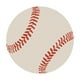 thumbnail image 2 of Baseball Shaped Diatom Mud Floor Mat | Round Non-Slip Bath Mat for Bathroom & Bathtub | Super Absorbent Water Drying | Easy Care | Durable | 15.75x15.75 Inch | White | Polyester Surface, 2 of 6