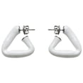 thumbnail image 1 of Pendientes triangulares de tamaño pequeño, color puro, ligeros, decorativos, hermosos pendientes triangulares, color blanco, 1 of 5