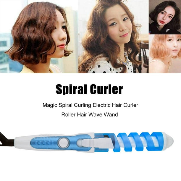 Magic Spiral Curling Electric Hair Curler Roller Hair Wave Wand EU Azul Likrtyny Para estrenar Bodega Aurrera en linea