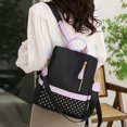 thumbnail image 2 of Mochila grande Bolso de viaje impermeable Cremallera Bolso de trabajo sólida informal (Negro), 2 of 6