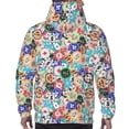 thumbnail image 7 of Pofeuu Colored Casino Chips Print Mens Casual Hooded Collar Drawstring Hoodies Pullover Sweatshirts Casual Long Sleeve Shirts-4X-Large, 7 of 7