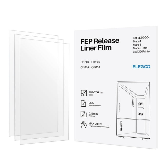 Impresora 3D ULTRRESINA ELEGOO Mars 4/5/5 FEP Release Liner Film