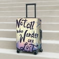 thumbnail image 3 of Wukai Not All Those Who Wander Are Lost Elastic Luggage Cover: Personalized Protection for Your Suitcase - Fits 19~29-inch, Washable & Durable Travel Companion-, 3 of 8