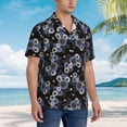 thumbnail image 3 of Pofeuu Sunflowers Print Hawaiian Shirt for Men Sleeves Casual Button Down Summer Beach Dress Shirts T-Shirts,Medium, 3 of 7