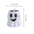 thumbnail image 3 of Spooky Ghost Pumpkin Halloween Flameless Candles, LED Candles Light, Halloween Flickering Tealight Candle for Home Table Indoor Night Party Decor, Long Lasting,1PCS, 3 of 7