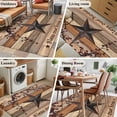 thumbnail image 5 of Texas Star Vintage Area Rugs 3'x5', Washable Small Throw Rugs for Living Room Bedroom, Berry Dark Brown Wooden Indoor Outdoor Rug Non-Slip Low Pile Carpet Runner Reversible Floor Mats, 5 of 8