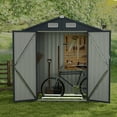 thumbnail image 2 of Costway Steel Floor Base Rust-resistant Foundation Kit for 6.3'x3.5'x6.4' Storage Shed, 2 of 3