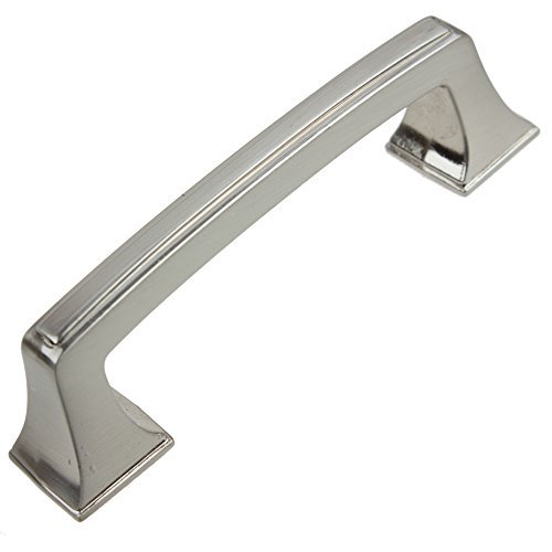 GlideRite Hardware 87380-SN-50 Deco Base Cabinet Pulls, 50 Pack, 3", Satin Nickel